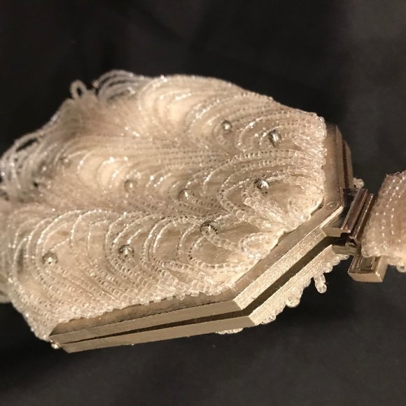 Badgley Mischka Silk Sequin Wrist Bag - Picture 7 of 8